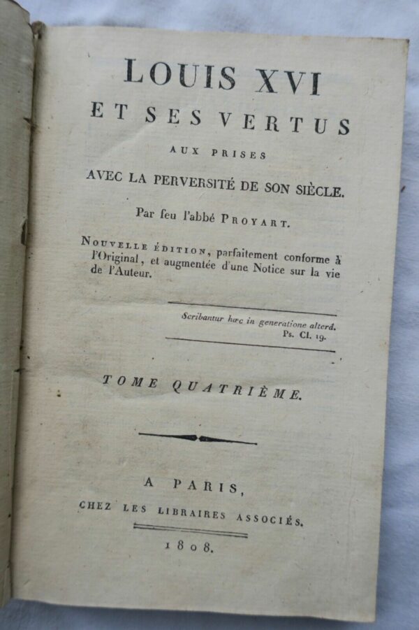 Louis XVI et ses vertus aux prises avec la perversité de son siècle 1808 – Image 3