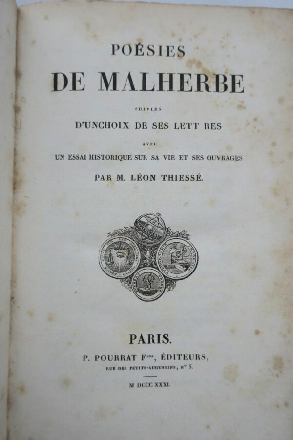 MALHERBE POESIES DE MALHERBES 1838 – Image 7