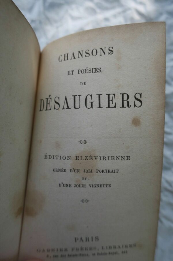 MINI Désaugiers Chansons et poésies. Édition elzévirienne – Image 5