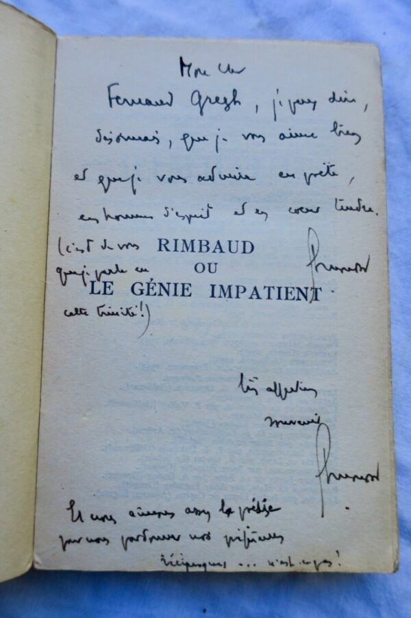 MONDOR RIMBAUD OU LE GENIE IMPATIENT + envoi