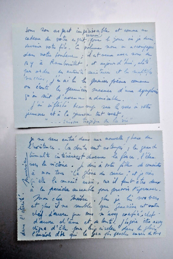 Maurice Druon lettre autographe à Fernand Gregh  1939 – Image 3