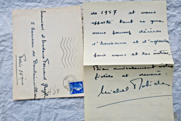 Michel ROBIDA belle lettre autographe manuscrite