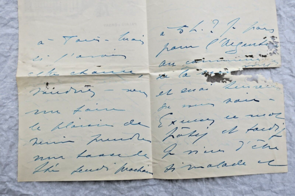 Mrs. Catulle-Mendes Autographed Handwritten Letters – Image 12