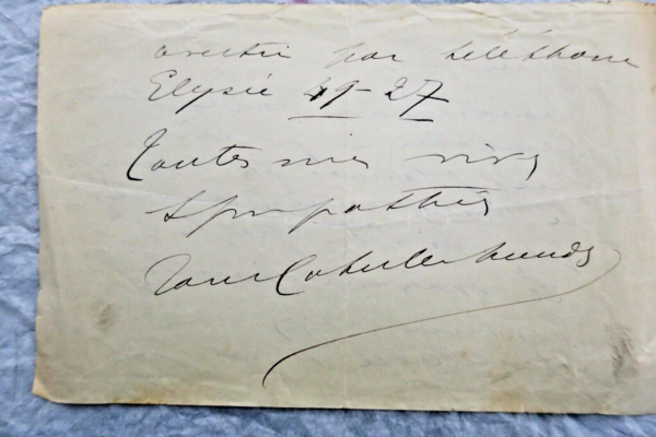 Mrs. Catulle-Mendes Autographed Handwritten Letters – Image 10