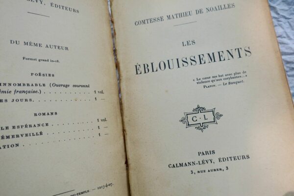 NOAILLES Comtesse de LES EBLOUISSEMENTS 1925 – Image 3