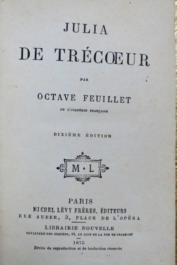 Octave Feuillet   Julia de Trécoeur 1875 – Image 3