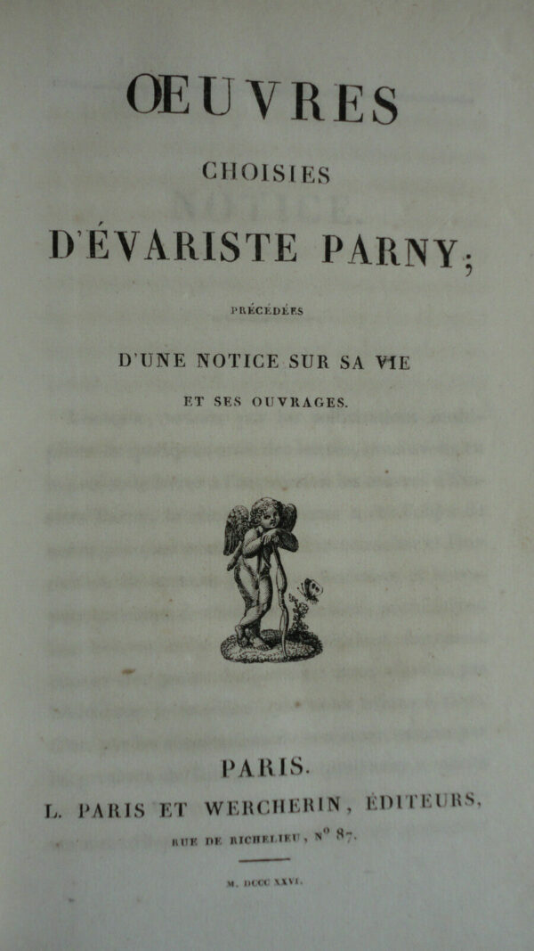 PARNY Oeuvres choisies d'Evariste Parny  1826 – Image 4