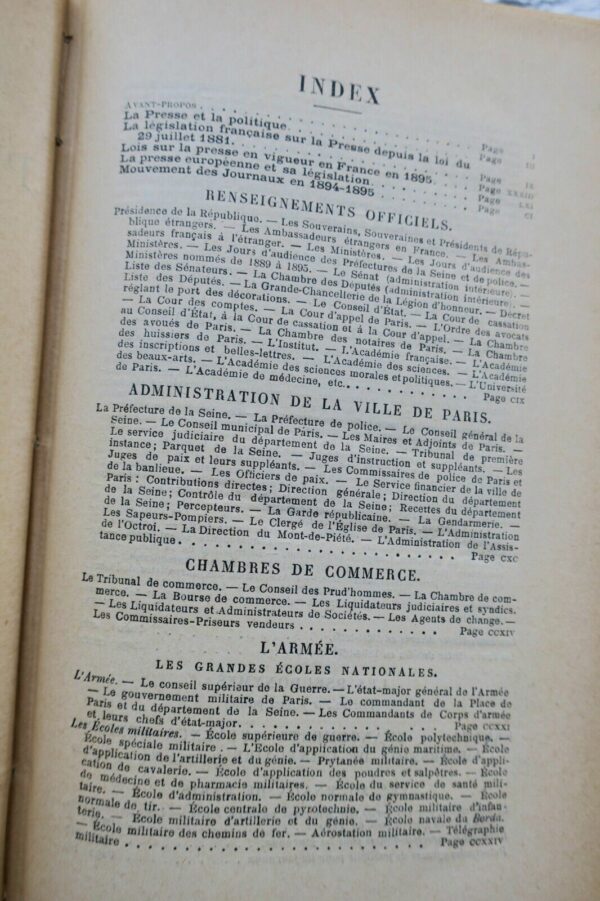 PRESSE - ANNUAIRE Annuaire de la Presse Française et du monde politique 1895 – Image 7