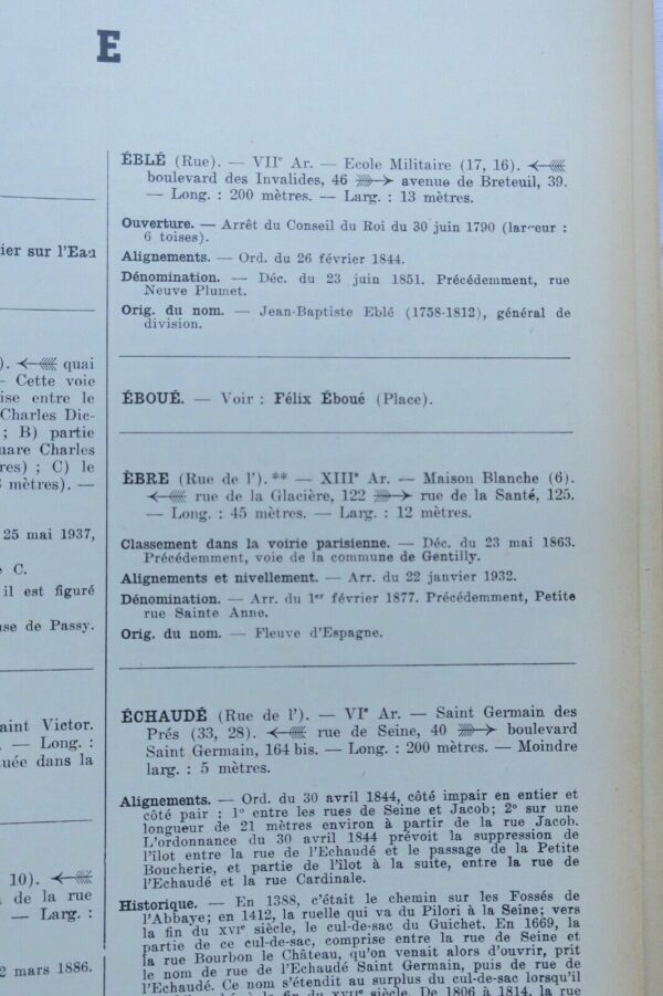 Paris Nomenclature des voies publiques et privées par la Ville de Paris 1951 – Image 7