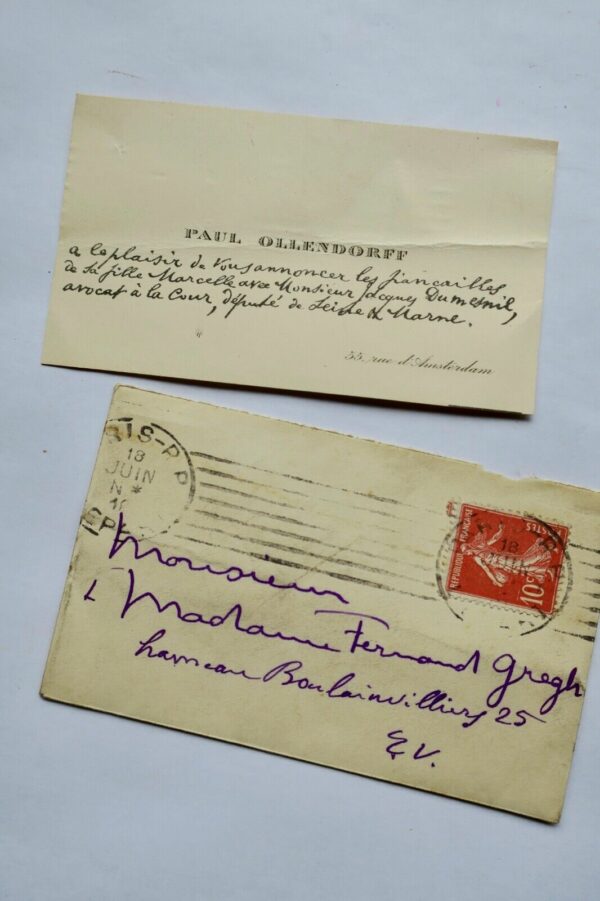 Paul Ollendorff carte lettre autographe manuscrite & signée