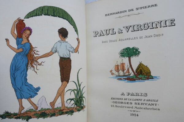 Paul et Virginie aquarelles de Jean Droit rel. Petitot – Image 10