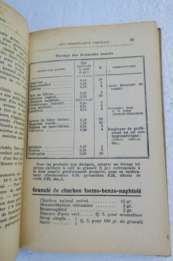 Pharmacie Formulaire des Pharmaciens Français. 1933 – Image 4