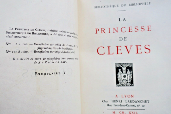 Princesse de Cleves HC Lardanchet 1922