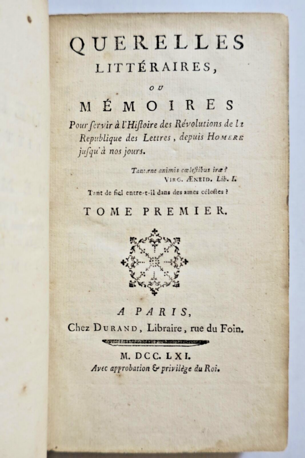 Querelles littéraires, ou Mémoires pour servir à l'histoire des révolutions 1761 – Image 6