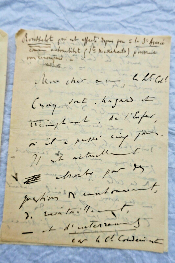 Renaldo Hahn (Proust) Lettera Autografata Illustrazione & Firmata Guerre – Image 3