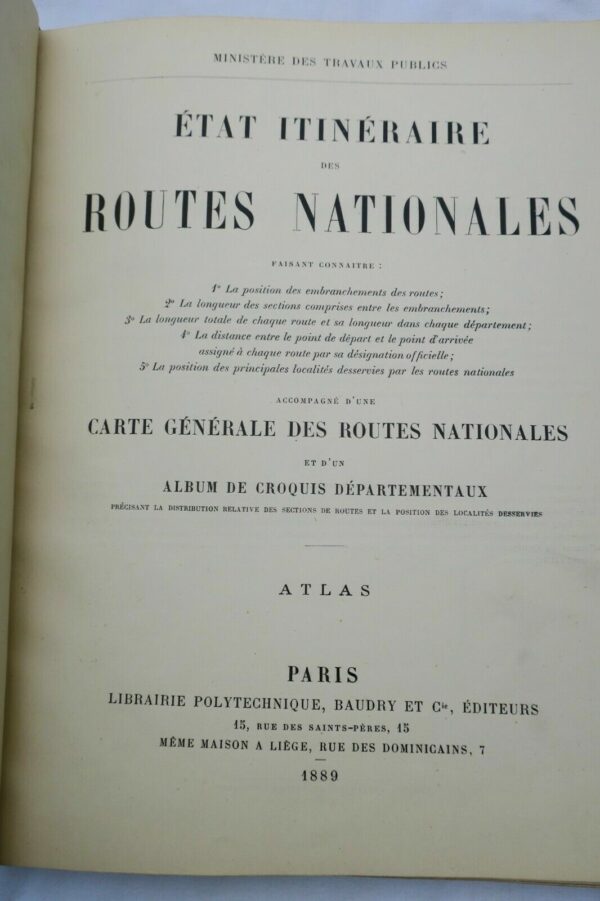 Route état itinéraire des routes nationales 1889 – Image 10