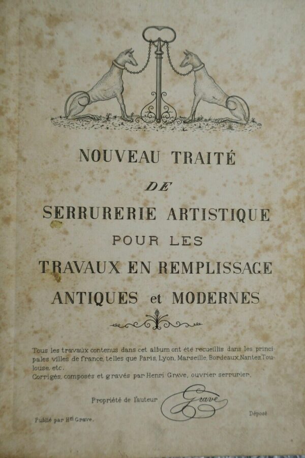 Serrure Traité de Serrurerie Artistique pour les travaux en remplissage antiques – Image 4