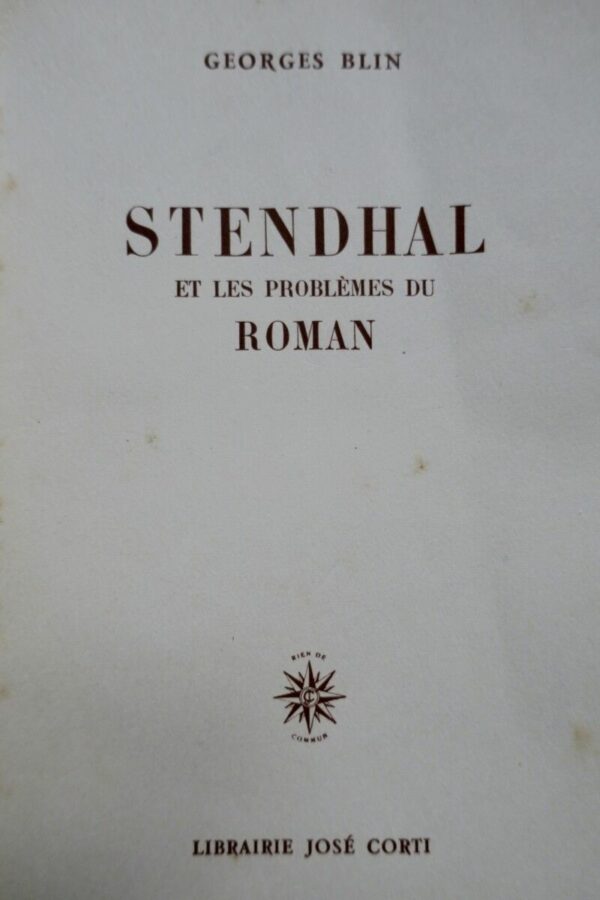 Stendhal et les problèmes du roman