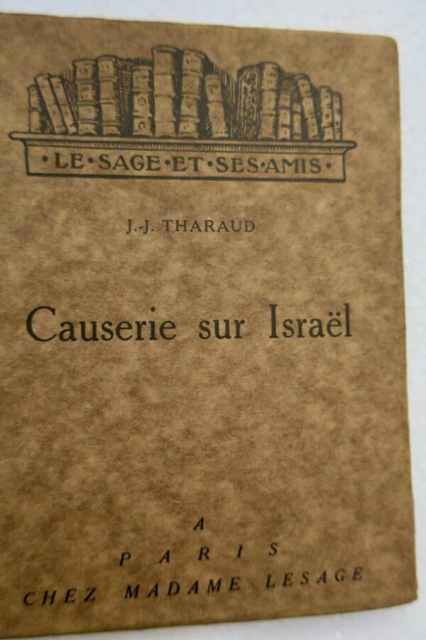 THARAUD Causerie sur Israël  ex. papier Madagascar