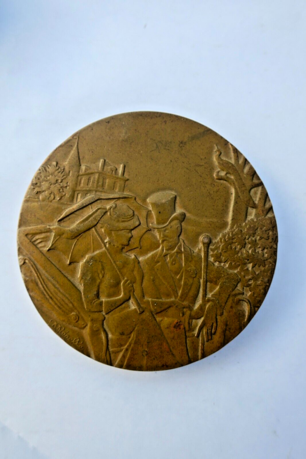 TOULET Paul Jean  Médaille bronze 67 mm. signée Mérelle – Image 3