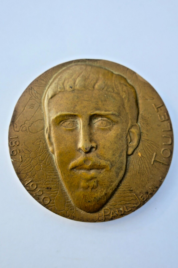 TOULET Paul Jean  Médaille bronze 67 mm. signée Mérelle – Image 4