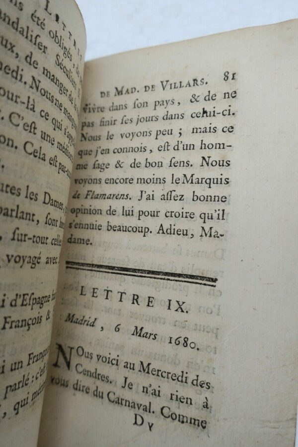 VILLARS Lettres de Madame la Marquise de Villars, ambassadrice en Espagne  1759 – Image 6