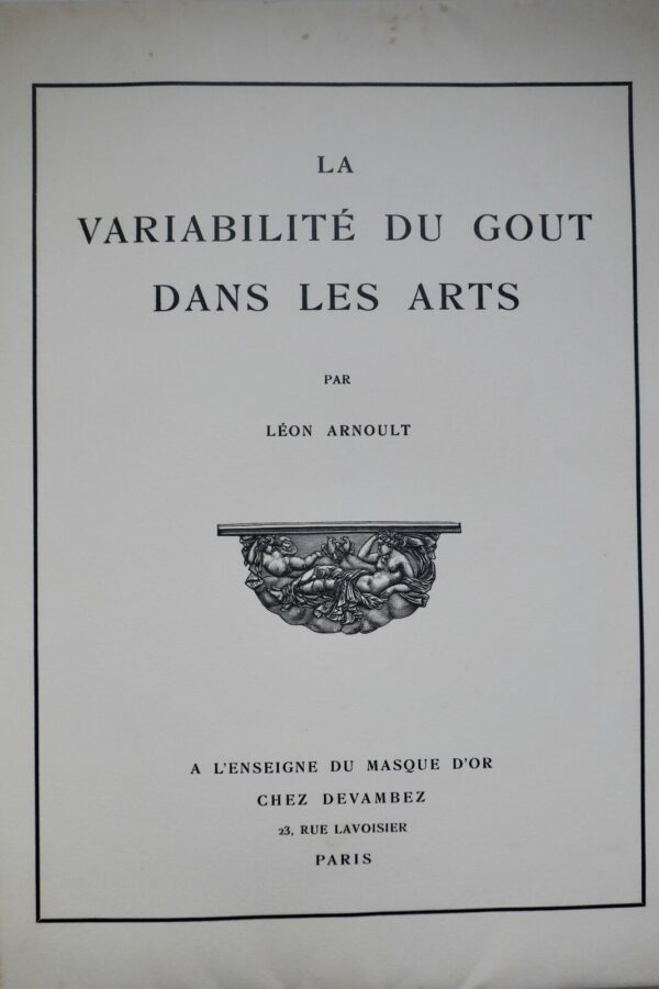 Variabilité du gout dans les Arts. Les phases ornementales de la mode 1921 – Image 5