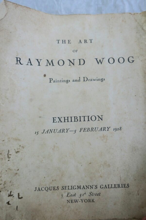 WOOG Raymond & MAUROIS  paintings and drawings  1928