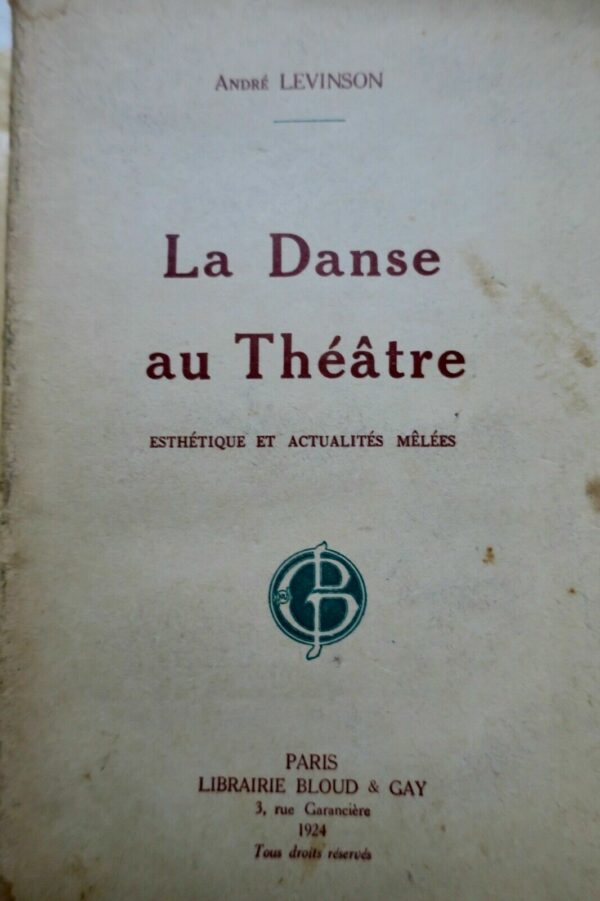 danse au théâtre Esthétique et actualités mêlées 1924 – Image 3