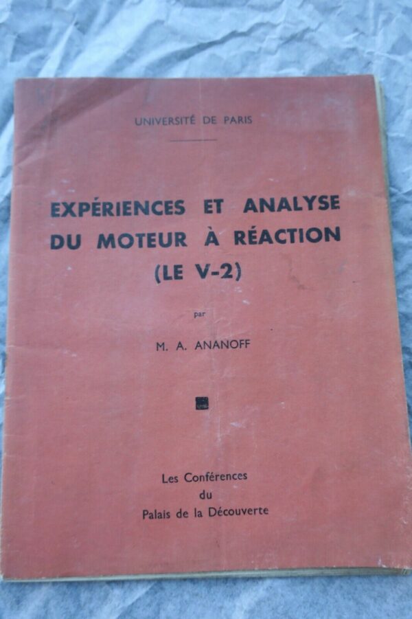 expériences et analyse du moteur à réaction LE V-2 1945