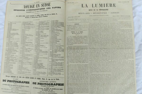 photographie première revue LA LUMIERE 1860 – Image 9