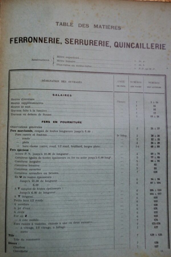 série de prix applicable aux travaux des batiments 1910 – Image 4