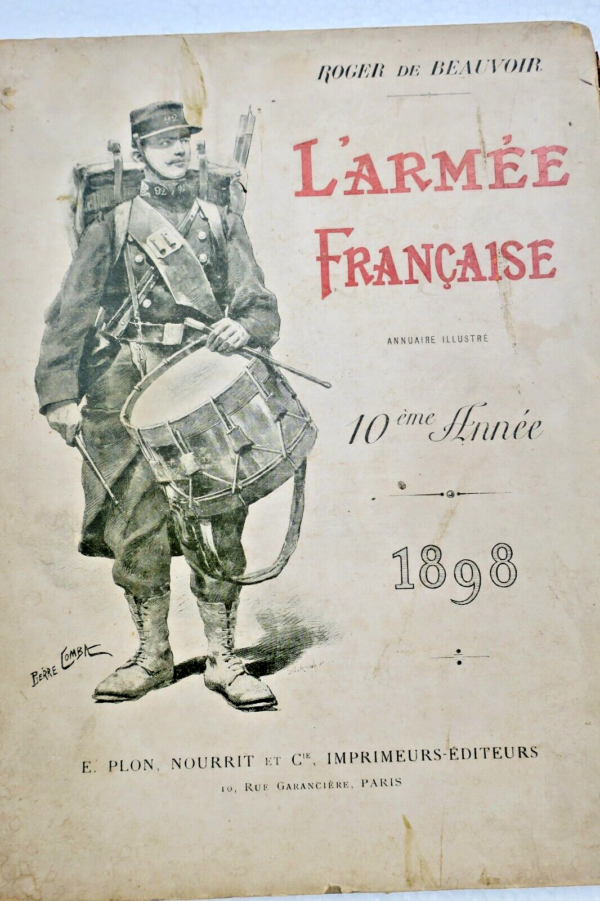 ARMEE FRANCAISE ALBUM ANNUAIRE  ANNEE 1898 + dédicace