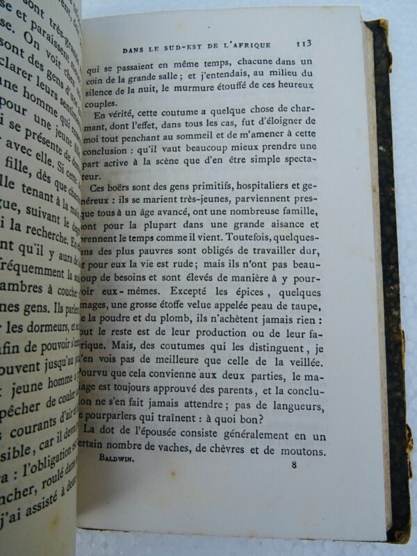 Afrique BALDWIN (W. C.). Du Natal au Zambèze, 1851-1866. Récits de chasses 1872 – Image 5