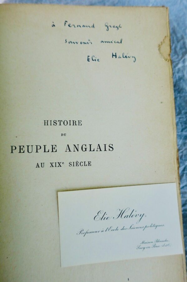 Angleterre HALEVY HISTOIRE DU PEUPLE ANGLAIS AU XIXe SIECLE + dédicace – Image 19