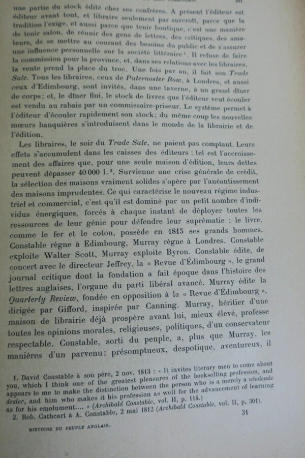 Angleterre HALEVY HISTOIRE DU PEUPLE ANGLAIS AU XIXe SIECLE + dédicace – Image 6