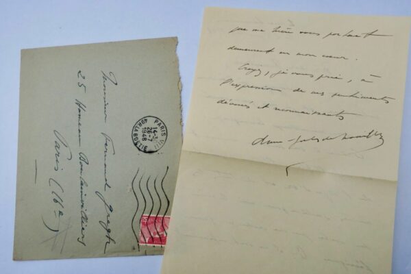 Anne Jules de Noailles (1900-1979) Lettre autographe manuscrite – Image 3