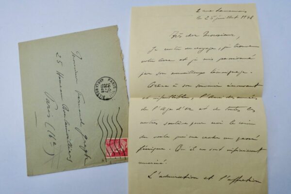 Anne Jules de Noailles (1900-1979) Lettre autographe manuscrite