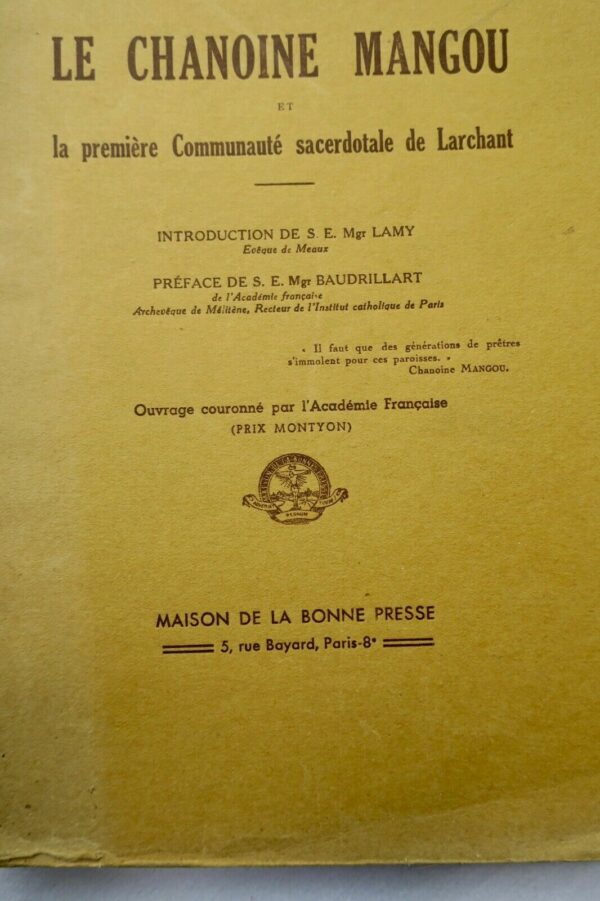 Aux temps héroïques de l'apostolat des campagnes. Le Chanoine Mangou 1934 – Image 3