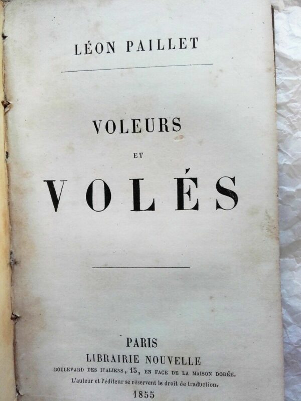 BALZAC  Code des gens honnêtes, Paillet (Léon), Voleurs et volés EO – Image 4