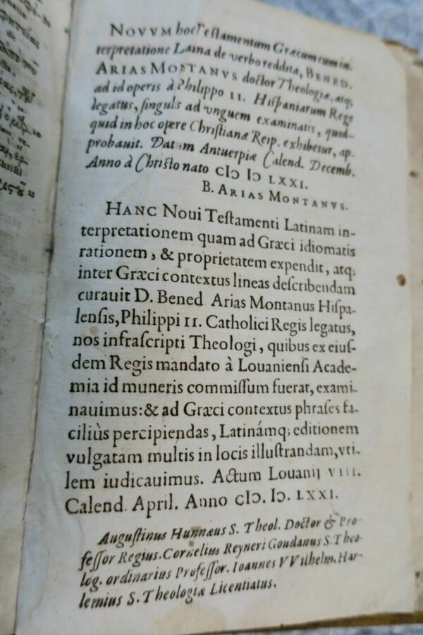 BIBLE Nouveau Testament Novum Testamentum graece 1619 bible polyglotte – Image 13