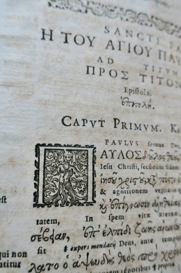 BIBLE Nouveau Testament Novum Testamentum graece 1619 bible polyglotte – Image 15