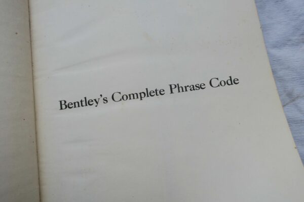 Bentley's Complete Phrase Code Book Nearly 1000 Million Combinations) – Image 3