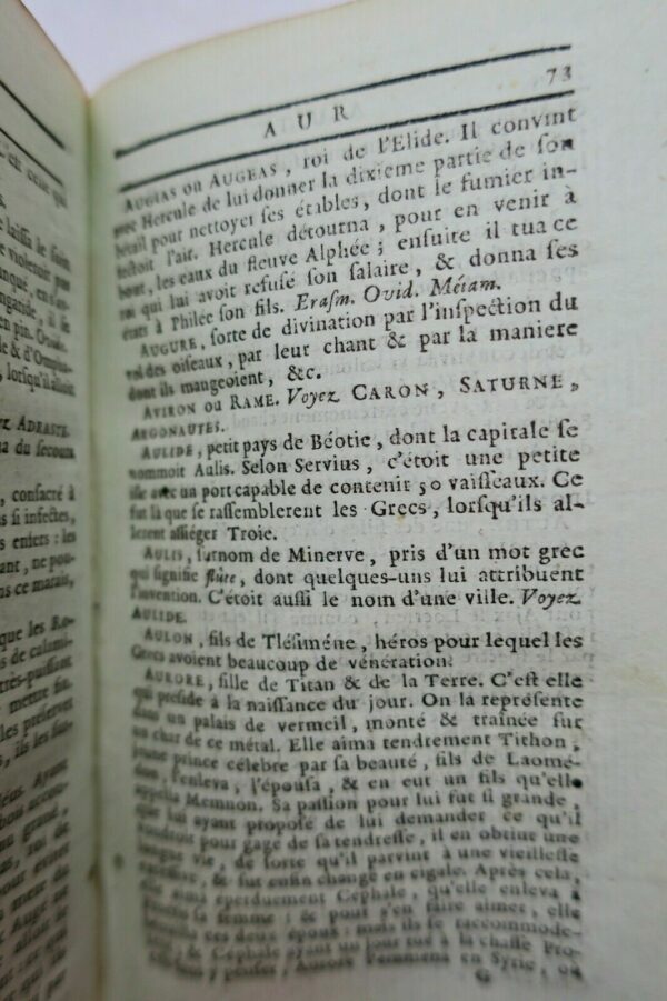 CHOMPRÉ  DICTIONNAIRE ABRÉGÉ DE LA FABLE. Pour l'Intelligence 1772 – Image 4