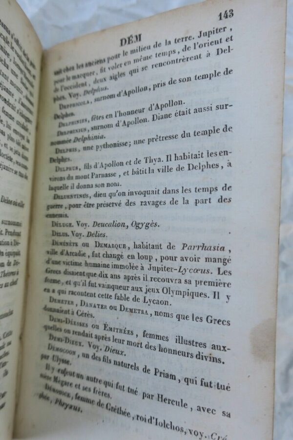 CHOMPRE Dictionnaire abrégé de la fable, des poètes, des tableaux et .. 1833 – Image 4