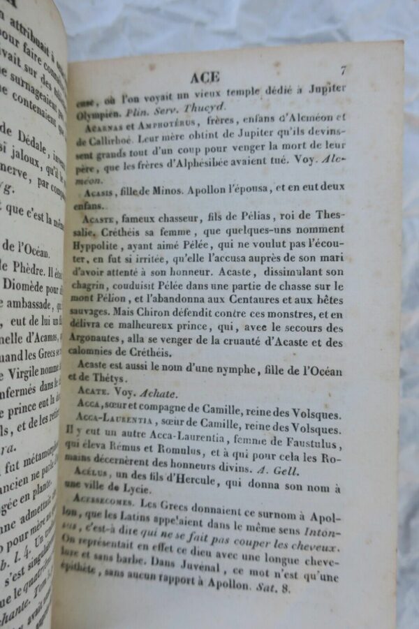 CHOMPRE Dictionnaire abrégé de la fable, des poètes, des tableaux et .. 1833 – Image 6