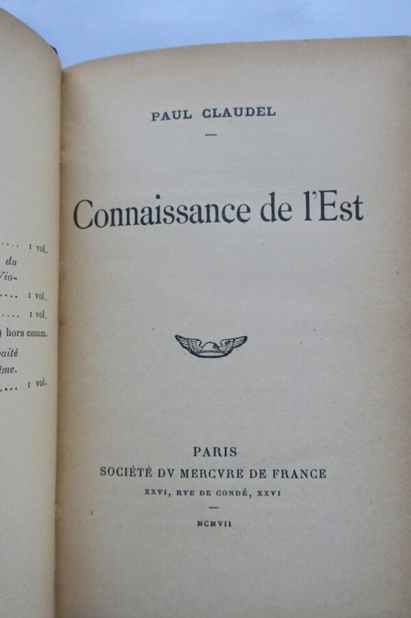 CLAUDEL Paul Connaissance de l'est 1907 – Image 8