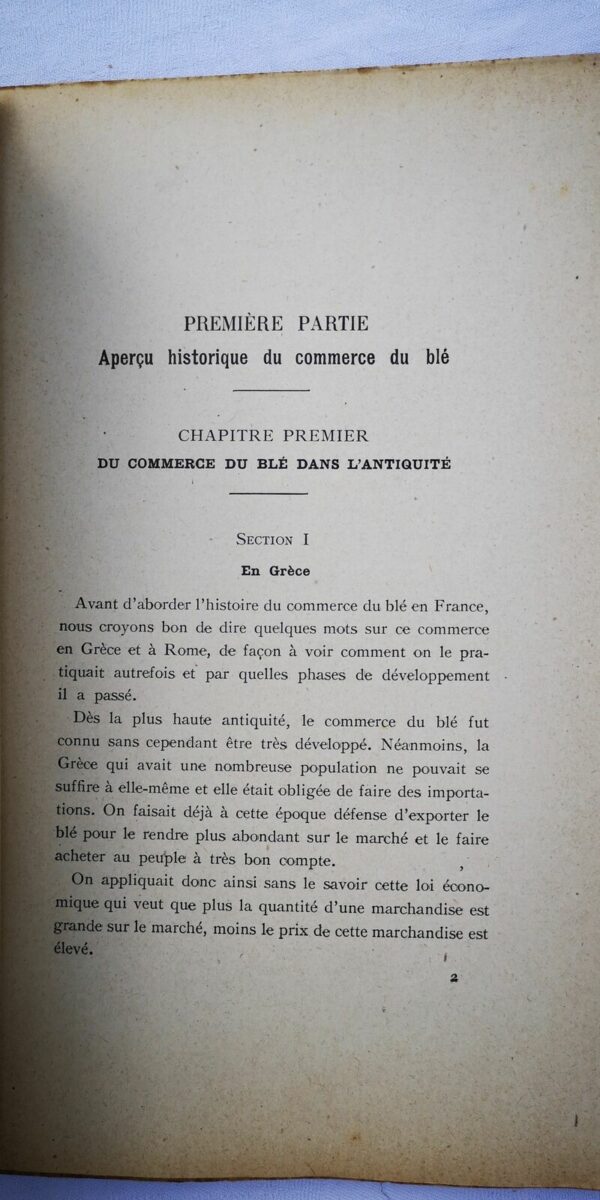 COMMERCE DU BLE & Spécialement son organisation en FRANCE 1909 – Image 4