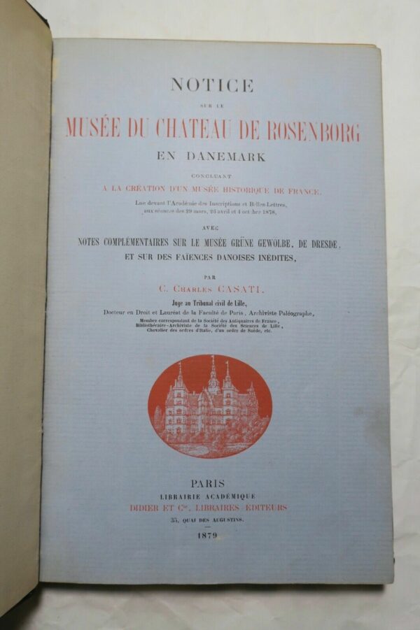 Danemark  Château de Rosenborg en Danemark  Petits Musées de Hollande 1879 – Image 4