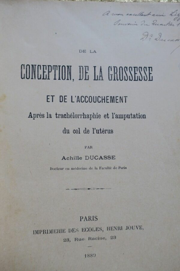 De la conception, de la grossesse et de l’accouchement apre?s la trache?lorr..